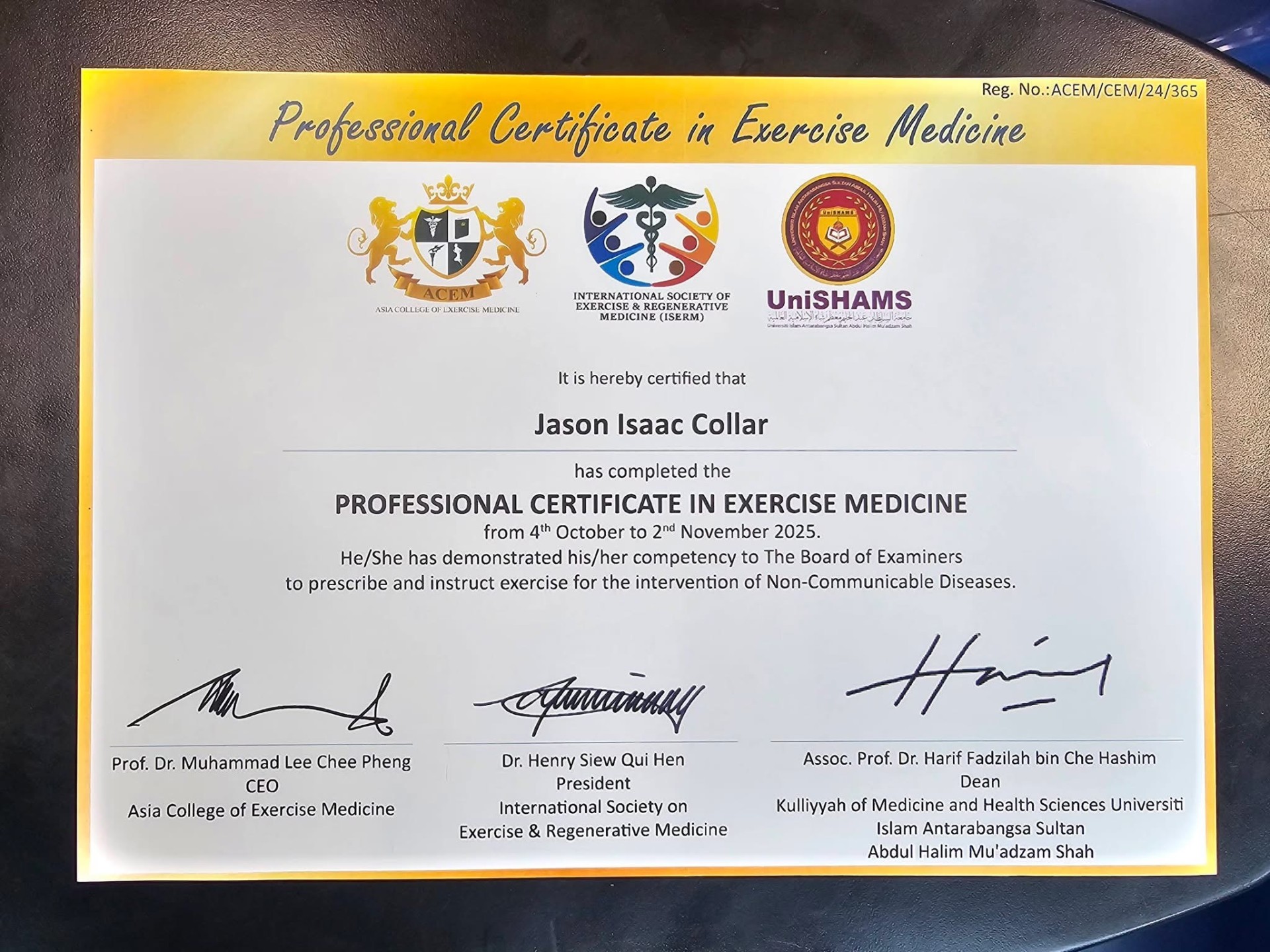Professional Certificate in Exercise Medicine